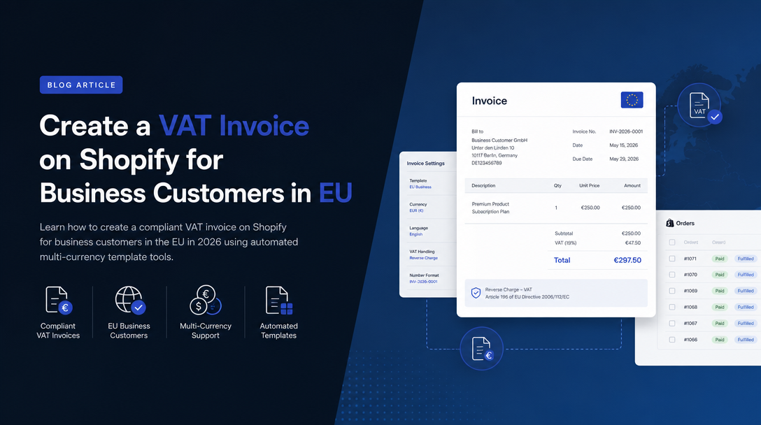 How to Create a VAT Invoice on Shopify for Business Customers in the EU image