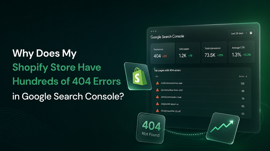 Why Does My Shopify Store Have Hundreds of 404 Errors in Google Search Console? image