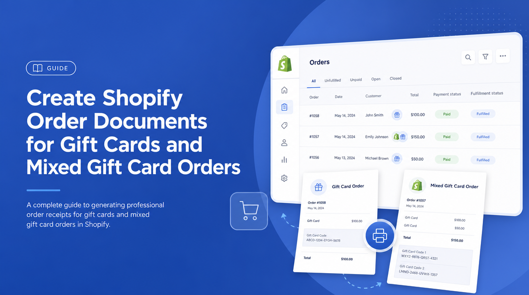 How to Create Shopify Order Documents for Gift Cards and Mixed Gift Card Orders image