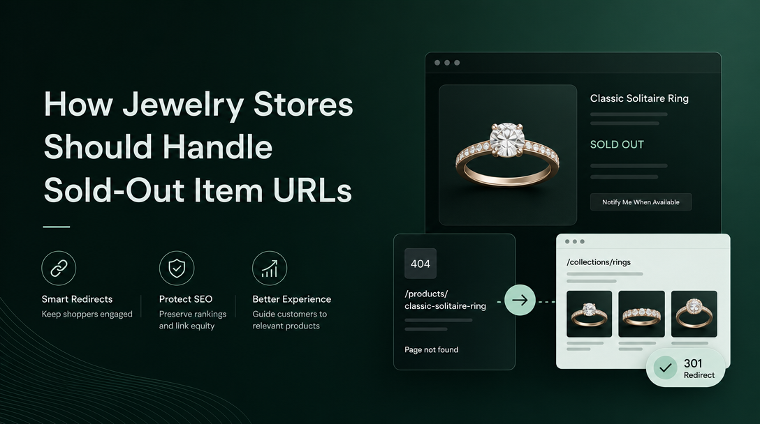 How Jewelry Stores Should Handle Sold-Out Item URLs on Shopify image