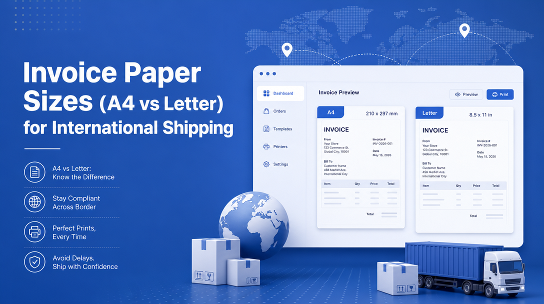 The Complete Guide to Invoice Paper Sizes (A4 vs Letter) for International Shipping image