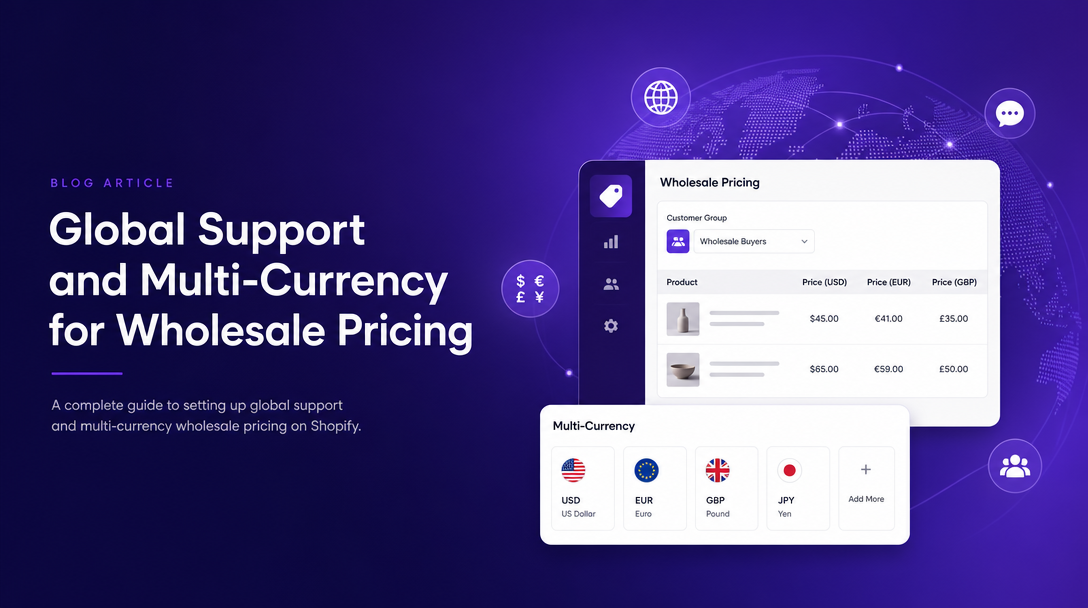 Global Support and Multi-Currency for Wholesale Pricing image