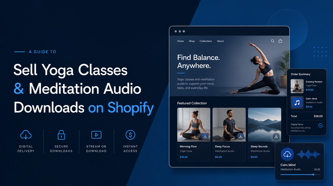 How to Sell Yoga Classes and Meditation Audio Downloads on Shopify image
