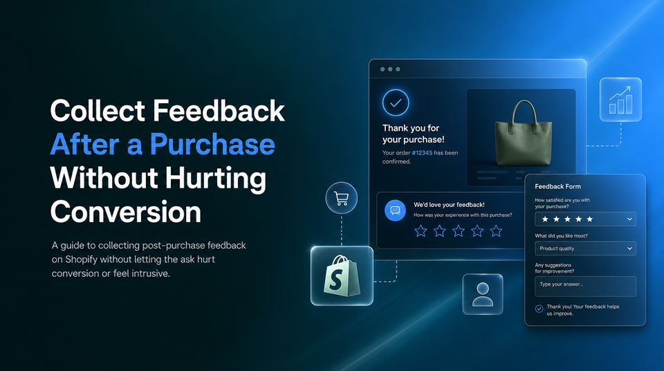 How to Collect Feedback After a Purchase Without Hurting Conversion article illustration