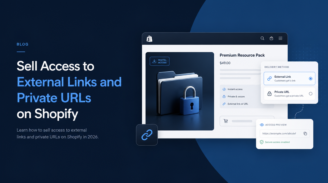 How to Sell Access to External Links and Private URLs on Shopify image