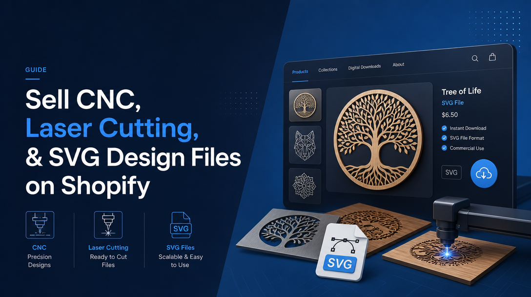 How to Sell CNC, Laser Cutting, and SVG Design Files on Shopify image