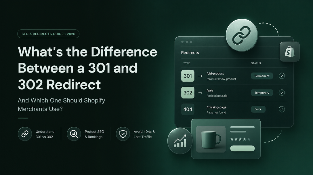 What's the Difference Between a 301 and 302 Redirect and Which One Should Shopify Merchants Use? image