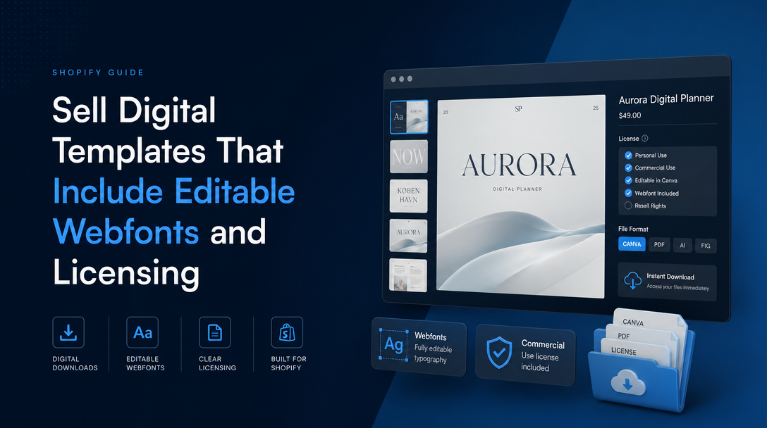How to Sell Digital Templates That Include Editable Webfonts and Licensing image