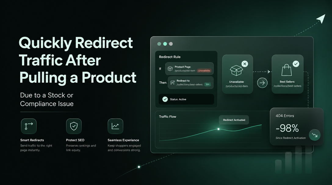 How to Quickly Redirect Traffic After Pulling a Product Due to a Stock or Compliance Issue image