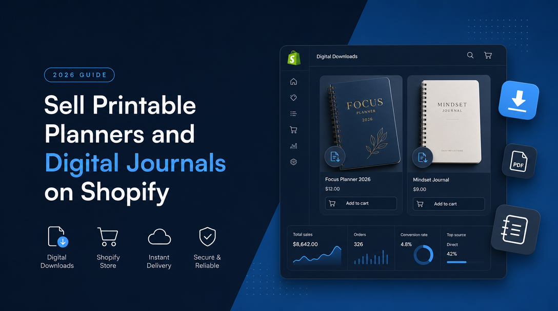 How to Sell Printable Planners and Digital Journals on Shopify image
