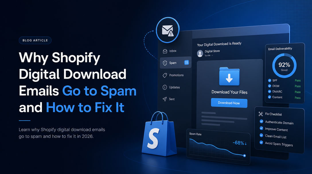 Why Shopify Digital Download Emails Go to Spam and How to Fix It image