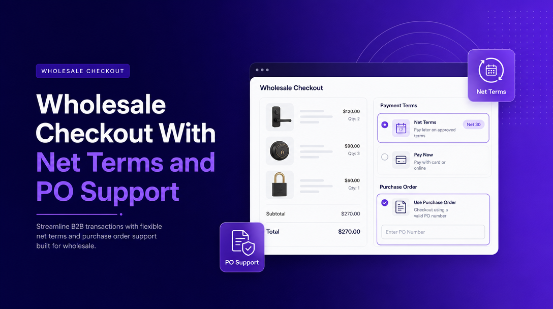 Wholesale Checkout With Net Terms and PO Support image