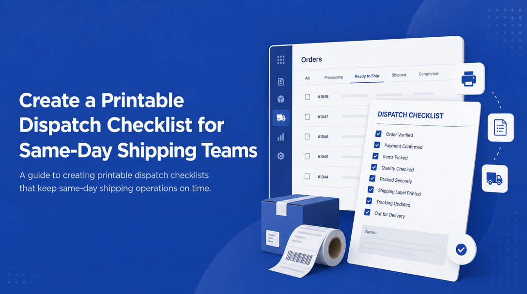 How to Create a Printable Dispatch Checklist for Same-Day Shipping Teams image