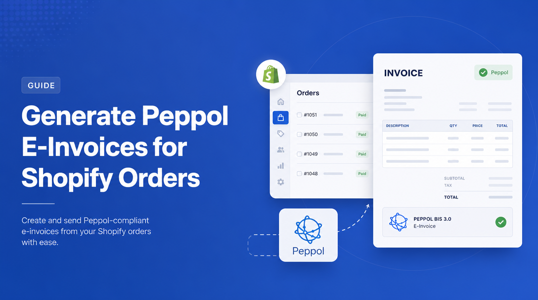How to Generate Peppol E-Invoices for Shopify Orders image