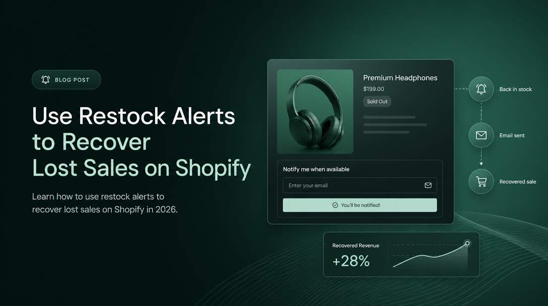 How to Use Restock Alerts to Recover Lost Sales on Shopify image