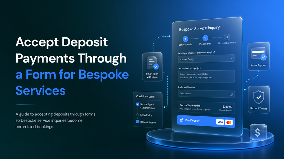 How to Accept Deposit Payments Through a Form for Bespoke Services article illustration