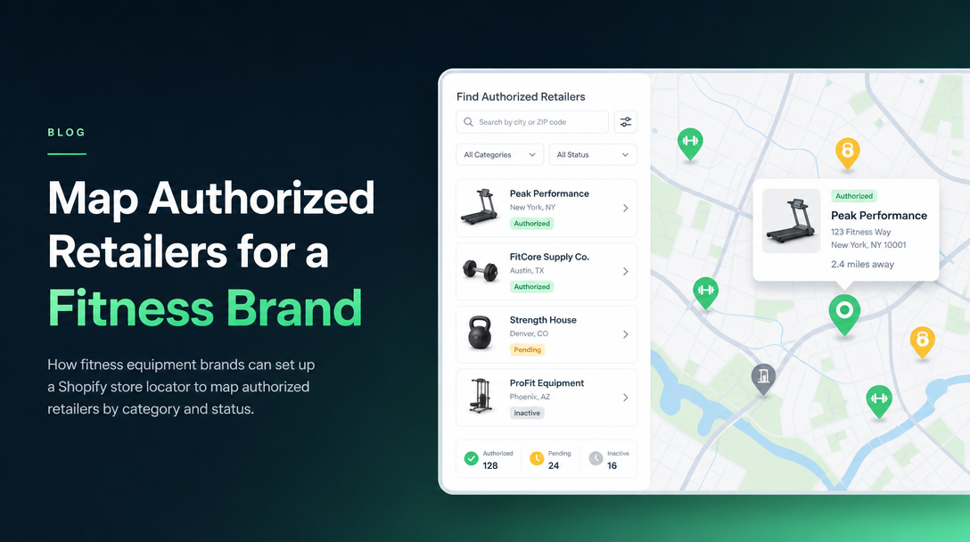 How to Map Authorized Retailers for a Fitness Brand on Shopify image