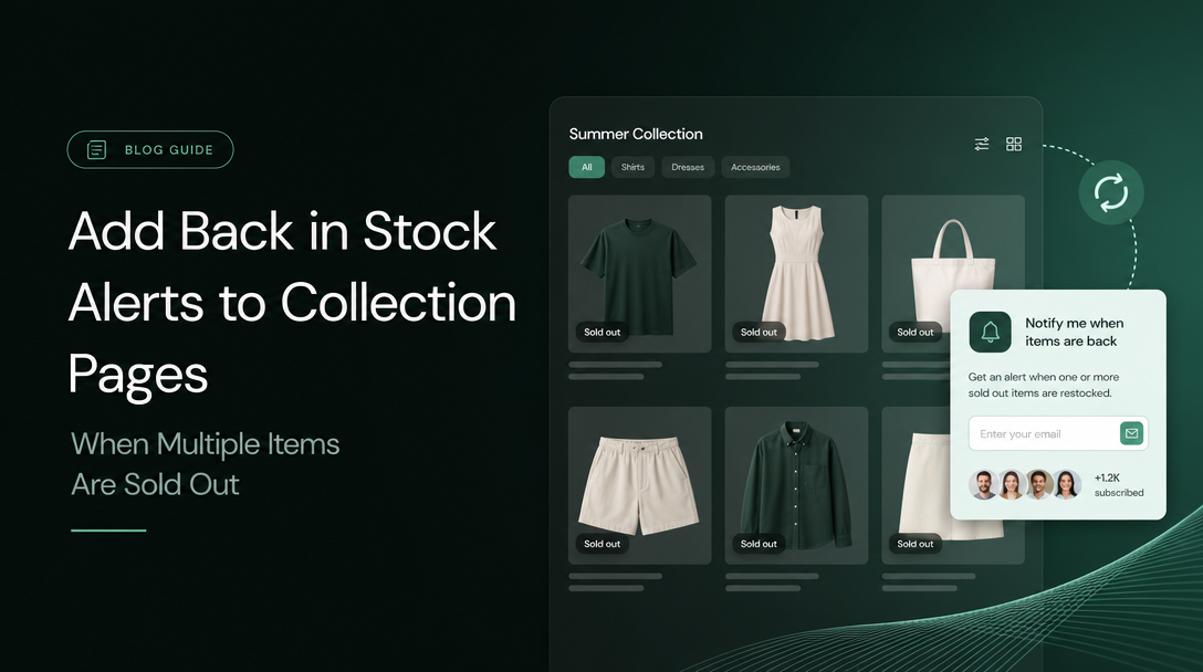 How to Add Back in Stock Alerts to Collection Pages When Multiple Items Are Sold Out image