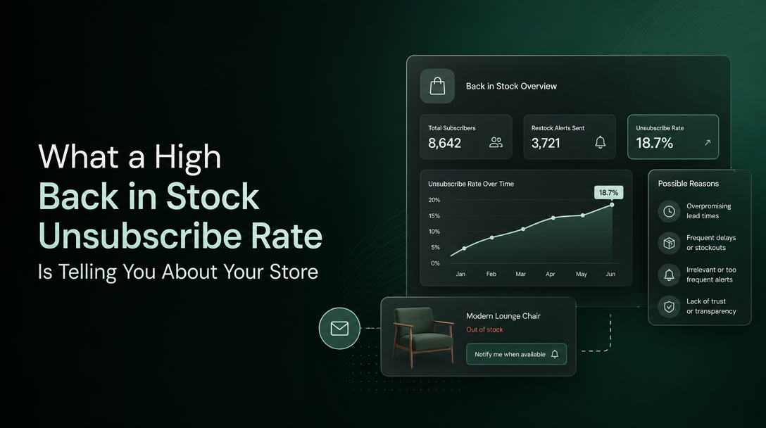 What a High Back in Stock Unsubscribe Rate Is Telling You About Your Store image