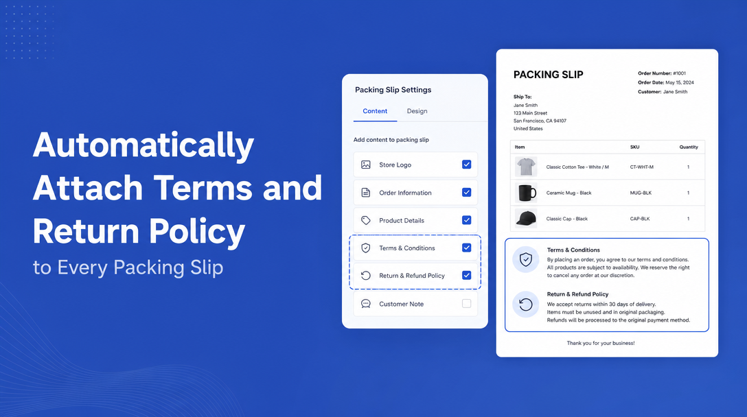 How to Automatically Attach Terms and Return Policy to Every Packing Slip image