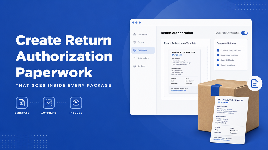 How to Create Return Authorization Paperwork That Goes Inside Every Package image