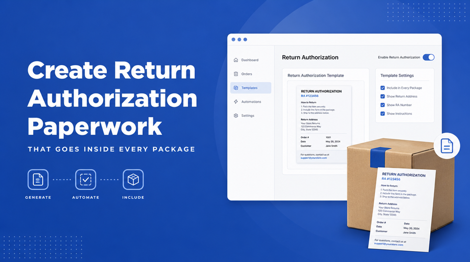 How to Create Return Authorization Paperwork That Goes Inside Every Package article illustration