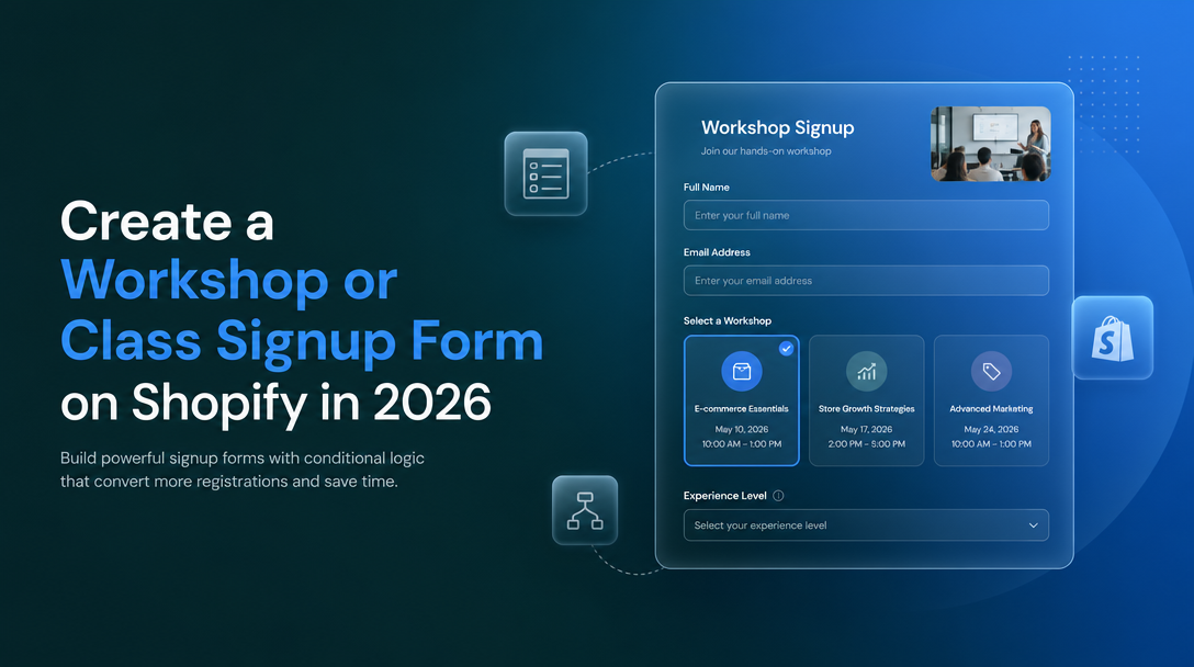 How to Create a Workshop or Class Signup Form on Shopify image
