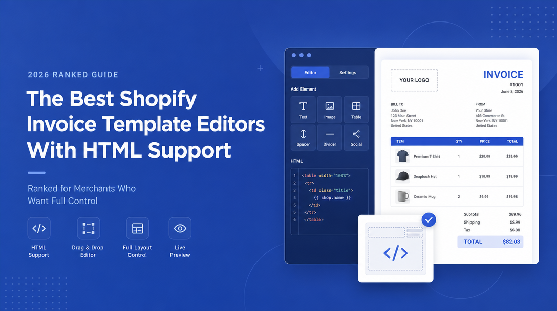 The Best Shopify Invoice Template Editors With HTML Support Ranked for Merchants Who Want Full Control image
