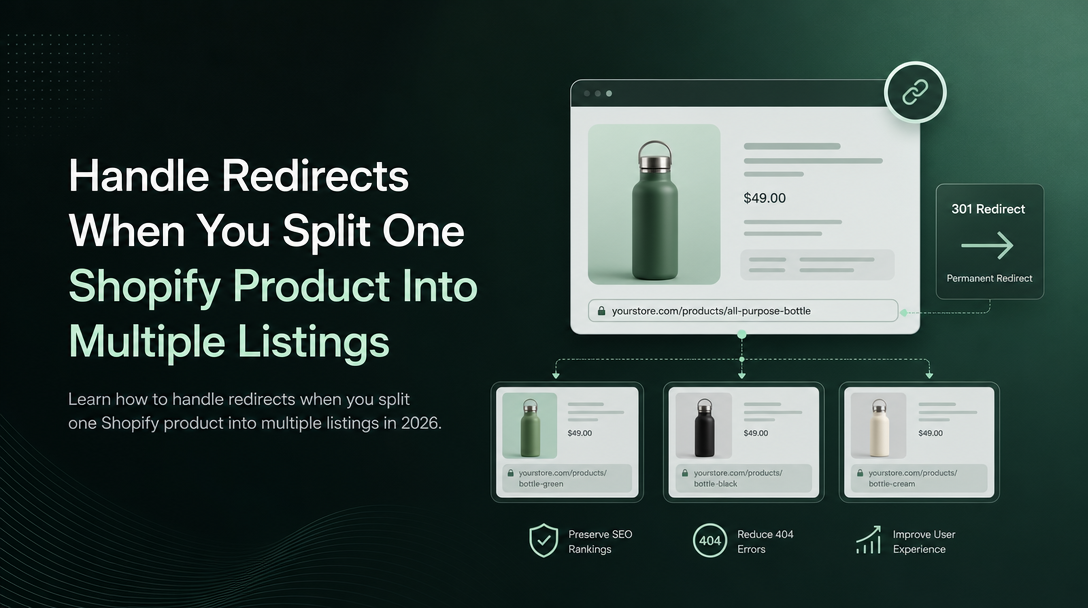 How to Handle Redirects When You Split One Shopify Product Into Multiple Listings image