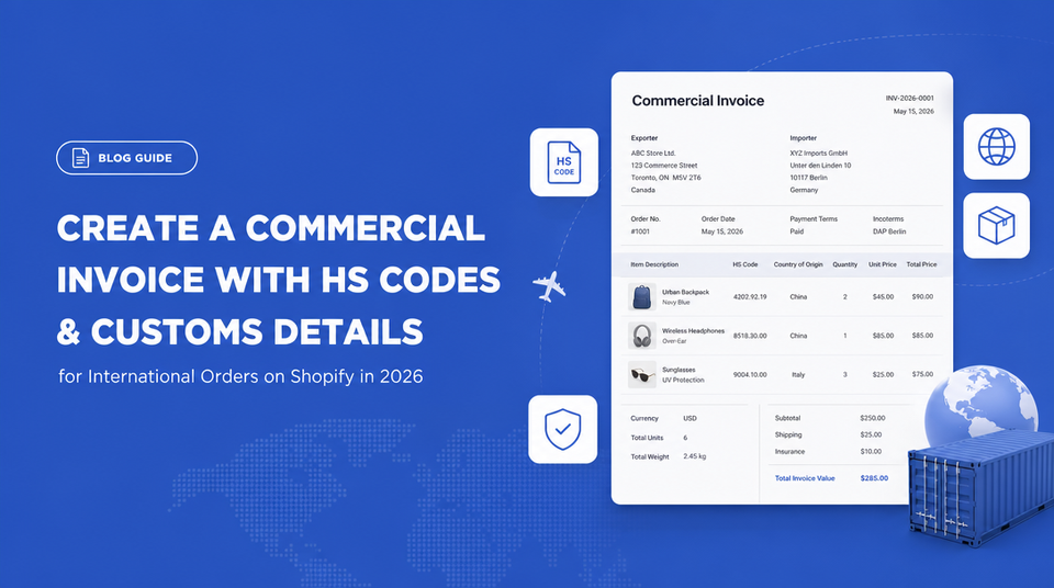 How to Create a Commercial Invoice With HS Codes and Customs Details for International Orders article illustration