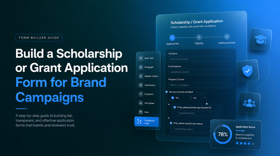 How to Build a Scholarship or Grant Application Form for Brand Campaigns article illustration