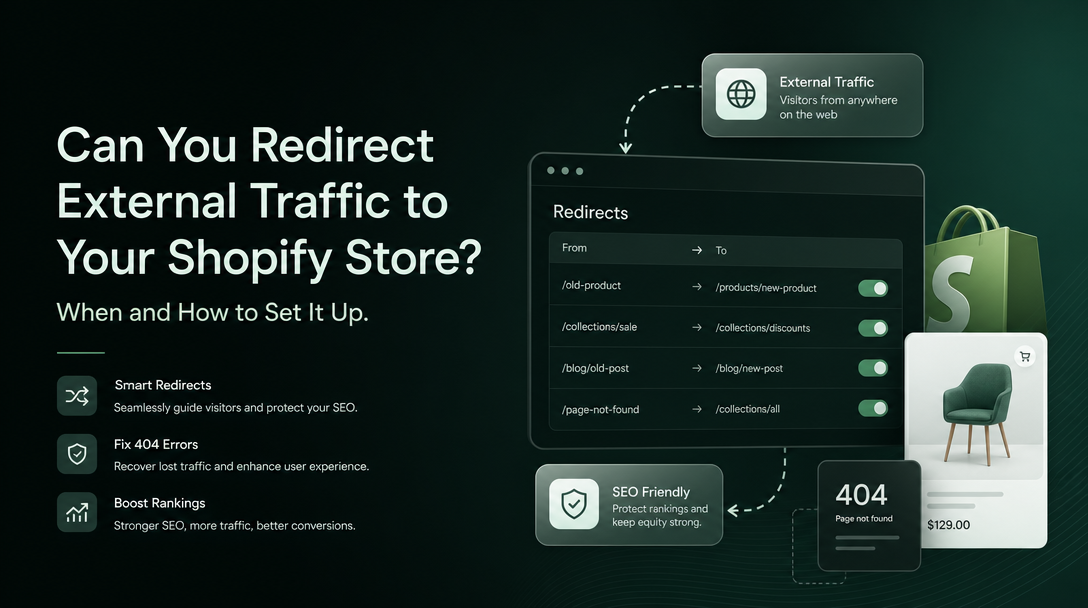 Can You Redirect External Traffic to Your Shopify Store? When and How to Set It Up image