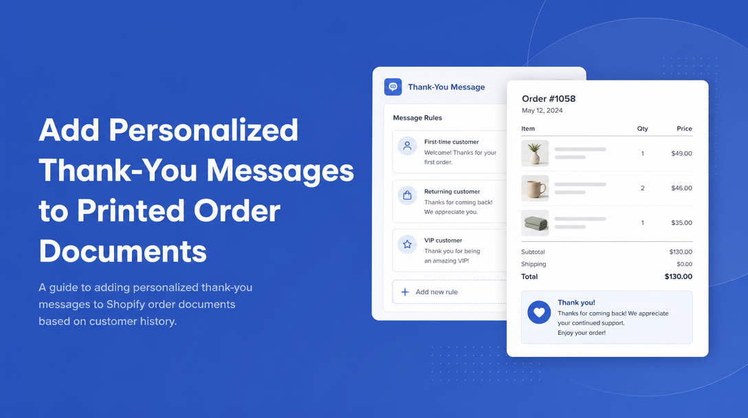 How to Add Personalized Thank-You Messages to Printed Order Documents image