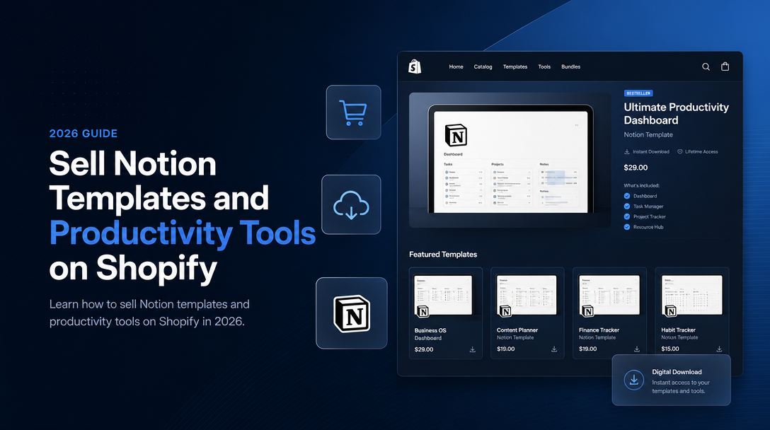How to Sell Notion Templates and Productivity Tools on Shopify image