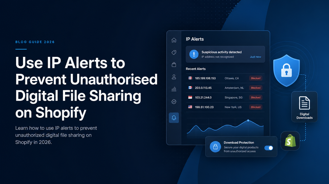 How to Use IP Alerts to Prevent Unauthorised Digital File Sharing on Shopify image