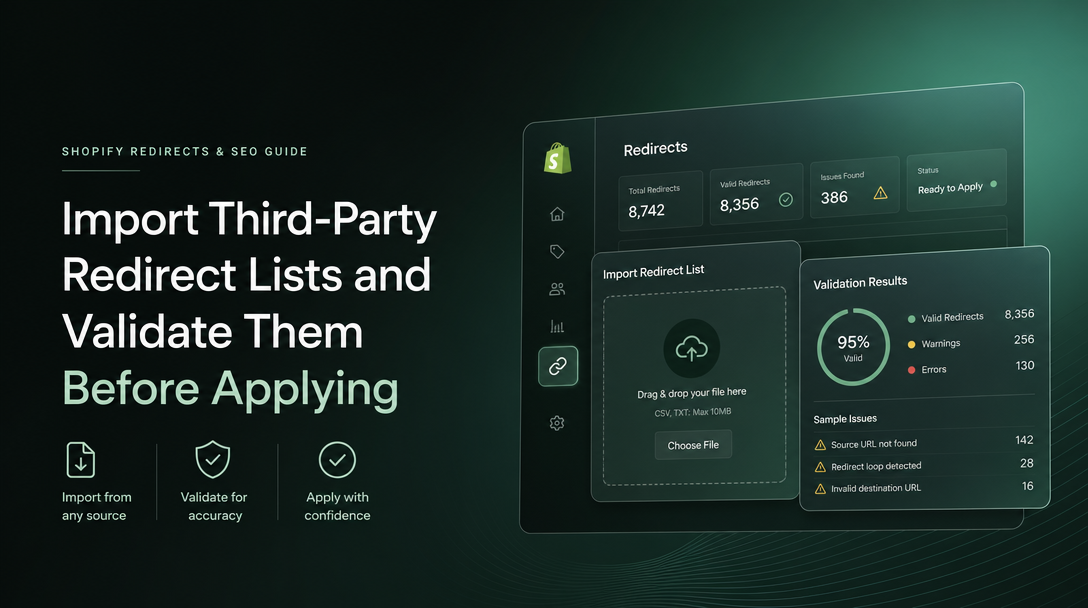 How to Import Third-Party Redirect Lists and Validate Them Before Applying image