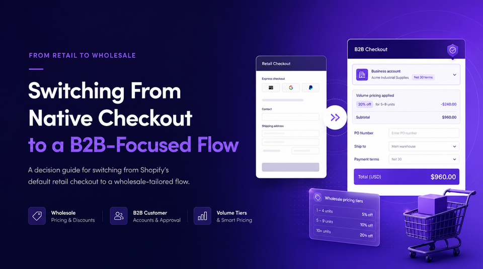Switching From Native Checkout to a B2B-Focused Flow article illustration