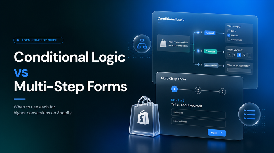 Conditional Logic vs Multi-Step Forms for Shopify Stores article illustration