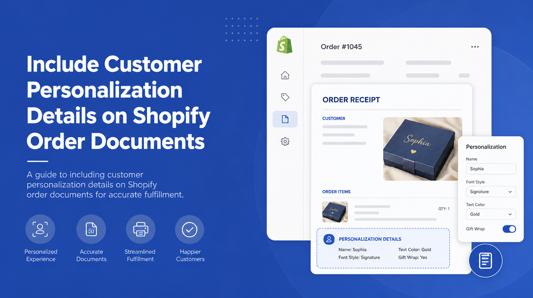 How to Include Customer Personalization Details on Shopify Order Documents image