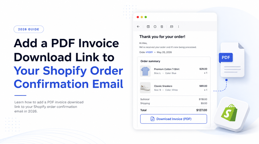 How to Add a PDF Invoice Download Link to Your Shopify Order Confirmation Email image