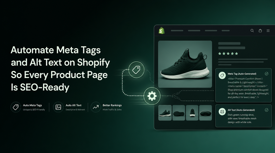 How to Automate Meta Tags and Alt Text on Shopify So Every Product Page Is SEO-Ready Without Manual Work image