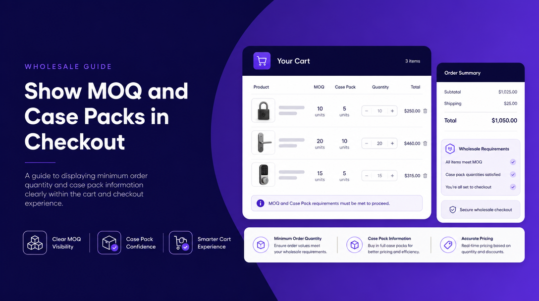 How to Show MOQ and Case Packs in Shopify Checkout image