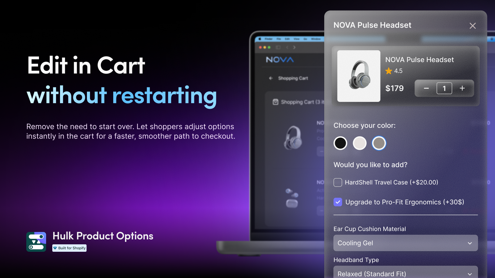 Hulk Product Options Feature