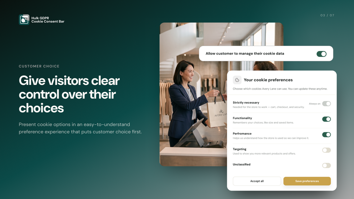 Hulk GDPR Cookie Consent Bar Feature