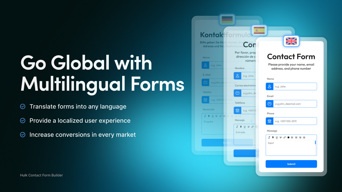 Hulk Contact Form Builder Feature