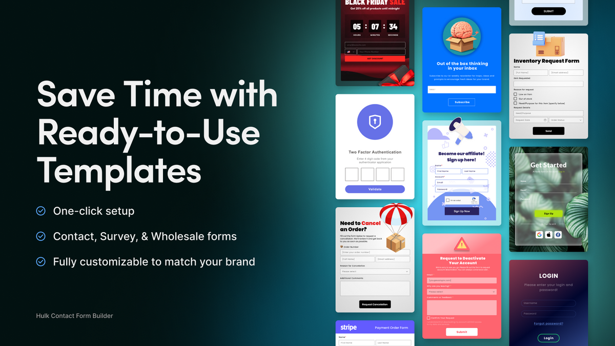 Hulk Contact Form Builder Feature